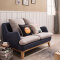 美式实木沙发后现代沙发大小户型布艺沙发简约沙发组合客厅沙发3+2+1 藏蓝色