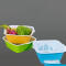 茶花（CHAHUA） 沥水篮双层塑料果盘创意洗菜盆水果盆沥水筛果蔬篮菜筐洗菜篮 橙色【大中小三件套】
