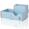 得力（deli） 9123 多功能木质组合笔筒 DIY彩色韩国创意笔桶 拼装可爱收纳盒 蓝色