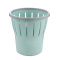 宅一起 新型带压圈厨房卫生间家用垃圾桶 创意垃圾桶塑料纸篓垃圾筒 无盖 北欧蓝小号
