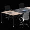 办公桌洽谈桌简约现代会议台板式员工培训桌长条大型会议桌2600*1200*750