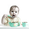 babycare 儿童餐具宝宝餐具注水保温碗婴儿碗 宝宝训练套装餐具水杯吸盘碗 藕粉五件套（316材质）