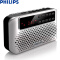 飞利浦(PHILIPS) SBM120 SLV 插卡音箱 便携小音响 FM收音机 音乐MP3外响播放器 银色