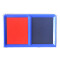 包邮得力（deli）9865双色快干印台/印泥 红、蓝两色 财务办公用品 9865