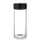 SHIMIZU/清水玻璃杯 透明耐热大容量水杯 透明水晶杯子茶水杯8011 黑色 450ml