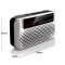 飞利浦(PHILIPS) SBM120 SLV 插卡音箱 便携小音响 FM收音机 音乐MP3外响播放器 银色