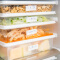 百露 大号厨房分类密封保鲜盒塑料冰箱冷藏冷冻储藏盒食物收纳盒 大号约1000ml(2个装）