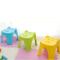 茶花（CHAHUA）凳子儿童小板凳塑料浴室凳子卡通家用换鞋凳 蓝色 一个装