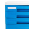 得力(deli)办公四层桌面文件柜资料柜收纳柜 蓝色9761
