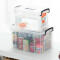 禧天龙Citylong 塑料收纳箱小号透明抗压加厚食品级材质整理箱玩具储物箱一大一小两件套 1672