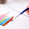 得力（deli）水彩水粉丙烯颜料绘画儿童美术 调色盘 水粉画笔4支装