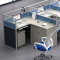 屏风办公桌职员桌员工桌员工位工作位电脑桌卡座F型3人位含椅子