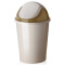 佳帮手 垃圾桶家用欧式卫生间厨房客厅小号垃圾筒带盖大号创意纸篓 大号9.2L(米黄色)