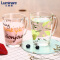法国弓箭乐美雅Luminarc 玻璃杯家用套装钢化水杯男女果汁牛奶把杯清晨印花杯320ml 2件套
