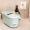 茶花 米桶储米箱面粉桶25斤防潮防虫带轮米桶 2301颜色随机