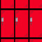 彩色更衣柜铁皮柜员工储物柜带锁柜多门柜寄存包柜鞋柜浴室健身储存柜拆装九门黑框红色