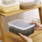 百露 保鲜盒透明塑料盒子长方形密封盒冰箱水果食品收纳盒冷藏储物盒大 圆形1.3L