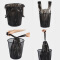 苏诺 150只加厚手提背心式垃圾袋家用50cm*60cm*5卷黑色中号办公塑料清洁袋