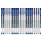 三菱(UNI) 签字笔UM-100会议笔中性笔水笔 学生办公商务啫喱笔彩色 蓝黑色 0.5mm 1支装