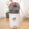 茶花（CHAHUA） 茶花新款大号脚踏垃圾桶 家用清洁桶 圆型有盖杂物桶 灰黄色9.6L+6L