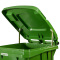 易泽家 垃圾桶大号户外垃圾桶大垃圾桶环卫带轮翻盖塑料垃圾箱公共室外厨房物业垃圾桶 100升 草绿