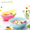 茶花（CHAHUA） 水果盘果盆客厅沙拉水果盆塑料创意时尚沙拉碗单个装  抖音 方形沙拉碗【红色1个装】