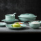 苏氏陶瓷 SUSHI CERAMICS 青瓷套装餐具花开富贵25头龙泉釉陶瓷盘碗礼盒装