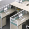 屏风办公桌职员桌员工桌员工位工作位电脑桌卡座干字型4人位含椅子3000*2800*1100