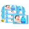 强生（Johnson） 婴儿手口专用湿巾80抽6包开心食刻湿纸巾新生婴儿童宝宝包邮QS00421