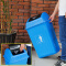久洁（Jojell） 户外垃圾桶 小号带摇盖塑料分类垃圾桶加厚小区无盖室外环保清洁箱 60L方形加厚桶带盖（备注颜色）