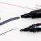 齐心MK803记号笔大双头2mm/6mm粗细两用两头笔物流笔油性笔擦不掉 红色1支