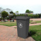 科力邦（Kelibang） 户外垃圾桶 商用工业环卫小区物业环保塑料垃圾桶大号加厚带轮100升 KB1004 灰色