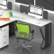 屏风办公桌组合员工桌职员桌卡座现代简约工作位钢架电脑桌7字型3人位含椅子3600*1400*750
