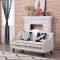 美式实木沙发后现代沙发大小户型布艺沙发简约沙发客厅沙发 3+2+1白色