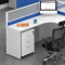 屏风办公桌职员桌员工桌员工位工作位电脑桌卡座F型3人位含椅子4200*1400*1100