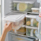 百露 冰箱保鲜盒收纳盒 食品储物盒杂粮收纳箱厨房收纳筐 白色B款2个装