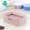 茶花塑料香皂盒沥水肥皂盒吸盘创意皂盒架浴室 2213一只装  颜色随机