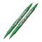 斑马牌（ZEBRA） 极细记号笔MO-120-MC油性小双头速干光盘笔耐水办公用品 绿色2支装