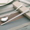 芮家德 大号韩式304不锈钢筷子勺子环保便携餐具小麦盒旅行学生筷勺套装 单品D_小麦空盒1个