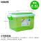 茶花塑料收纳箱 小号透明储物箱内衣首饰化妆品收纳盒整理箱6.5L 促销款绿色2843P