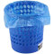 齐心（COMIX)直径24.5cm蓝色 带扣耐用圆纸篓/清洁桶/垃圾桶 办公文具 L201