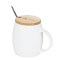 特美刻（TOMIC）马克杯 带盖带勺咖啡杯子情侣陶瓷杯大容量牛奶杯水杯随手茶杯 TCL1326 白色 500ML
