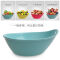 茶花沙拉碗盘多功能餐具塑料盘糖果色实用洗菜盘蔬菜水果盘糖果盘 天蓝色1个
