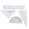 晨光（M&G）ACS90809考试圆规直尺三角尺子量角器绘图组合套装8件套