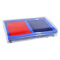 得力9865双色快干印台/印泥 红+蓝色 财务办公 一盒两色 一盒两色
