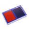 得力9865双色快干印台/印泥 红+蓝色 财务办公 一盒两色 一盒两色