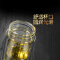 SHIMIZU/清水商务玻璃杯 透明双层带盖水杯 过滤茶杯水晶杯子8032 钢本色 450ml