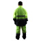 3M R2912 荧光黄拼色PVC雨衣防水反光安全警示服 xxs