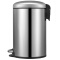 EKO 垃圾桶 家用脚踏不锈钢厨房客厅卫生间翻盖小号大号垃圾筒 9113 砂钢 12L