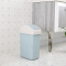 蔓妙 摇盖垃圾桶塑料卫生间家用客厅厨房欧拉圾筒有盖 马卡龙蓝色
